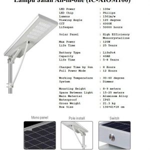 Lampu Jalan All-in-one (IC-AIOM100)